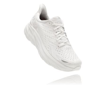 Hoka One One Clifton 8 - Adidasi Alergare Pe Drum Barbati Albi / Albi | RO-z48ly1U